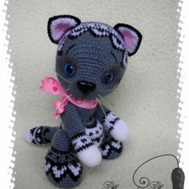 Котик в стиле "жаккард"