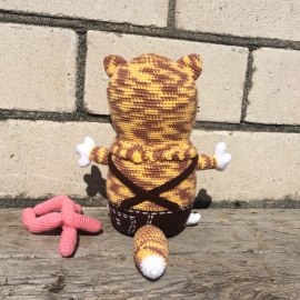 Вязаная игрушка кот Василий