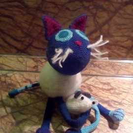 Котик с мышонком