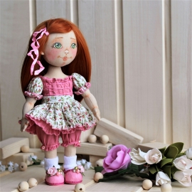 Куколка коллекционная текстильная Сонечка