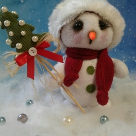 Снеговичок в колпачке