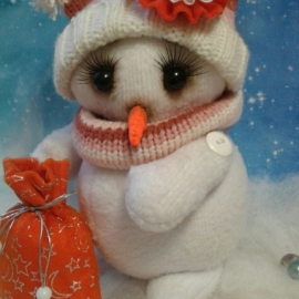 Снеговичок с мешком