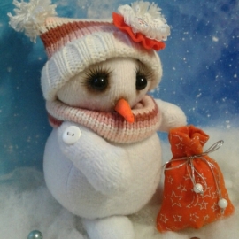 Снеговичок с мешком