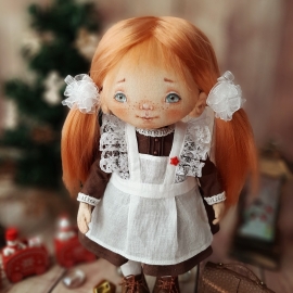 Текстильная кукла Первоклассница