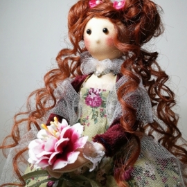 Кукла текстильная, интерьерная