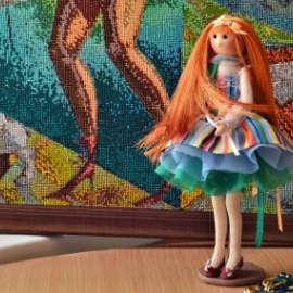 Кукла текстильная, интерьерная.