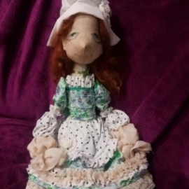 Интерьерная текстильная кукла.