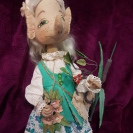 Интерьерная текстильная игрушка - Сказочная дама - Кикимора