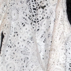 Белая кружевная кофточка (акрил) р.52-54