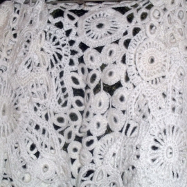 Белая кружевная кофточка (акрил) р.52-54