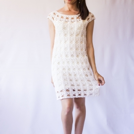 Платье ажурное белое