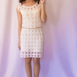 Платье ажурное белое