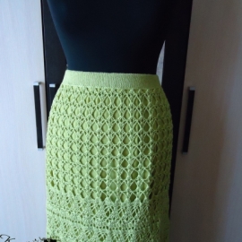 Ажурная юбка "Лилии"  вязанная крючком