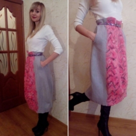 Валяная юбка "Тюльпан"