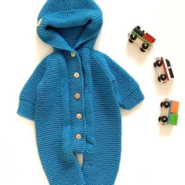 Комбинезон вязаный 0-3 мес