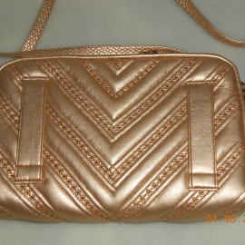 Сумочка через плечо и поясная-золотистая