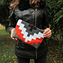 Джинсовая косметичка, лоскутное шитье.