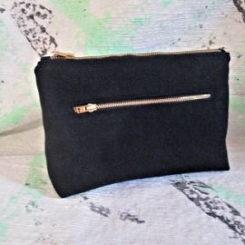 Джинсовая косметичка, лоскутное шитье.