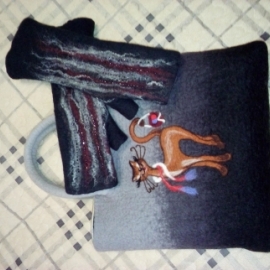 Валяная сумочка "Котэ"