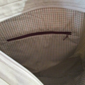 Сумка льняная, вышитая лентами "Маки"