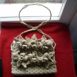 Сумка макраме "розочки"