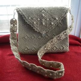 сумка макраме "бусинка"