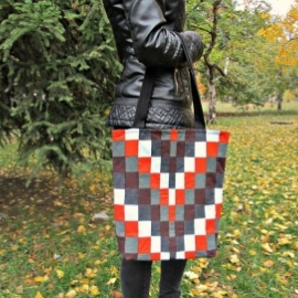 Женская джинсовая сумка, лоскутное шитье.