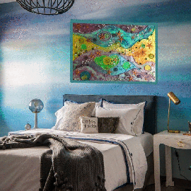 Интерьерная картина из эпоксидной смолы