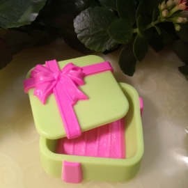 Мыльный набор "Шкатулка с бантом и бусами"