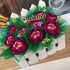 Сладкий букет с надписью "СПАСИБО"