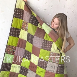 Покрывало лоскутное Лес, Мишка в подарок! Скидка 50%!!!