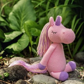 Единорог Сплюшка вязаный крючком