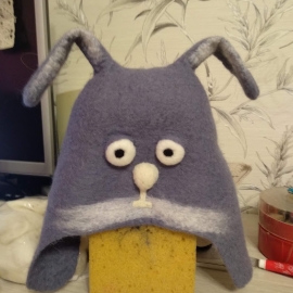 Шапка банная детская "Заяц Филька"