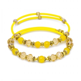 Колье-чокер желтый