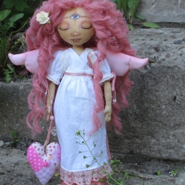 Текстильная кукла Ангел Нежность