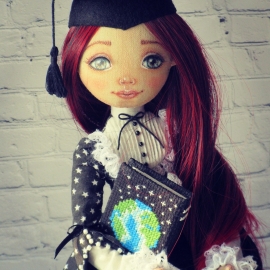 Кукла ручной работы Выпускница