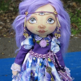 Текстильная кукла Индиго