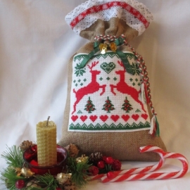 Новогодний мешок из мешковины