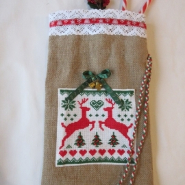 Новогодний мешок из мешковины