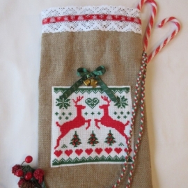 Новогодний мешок из мешковины