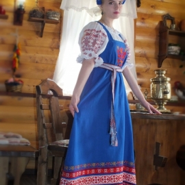 Льняной сарафан Василиса Премудрая