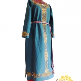 Льняное платье Варвара Краса бирюзовое