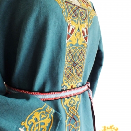 Льняное платье Варвара Краса бирюзовое