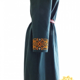 Льняное платье Варвара Краса бирюзовое